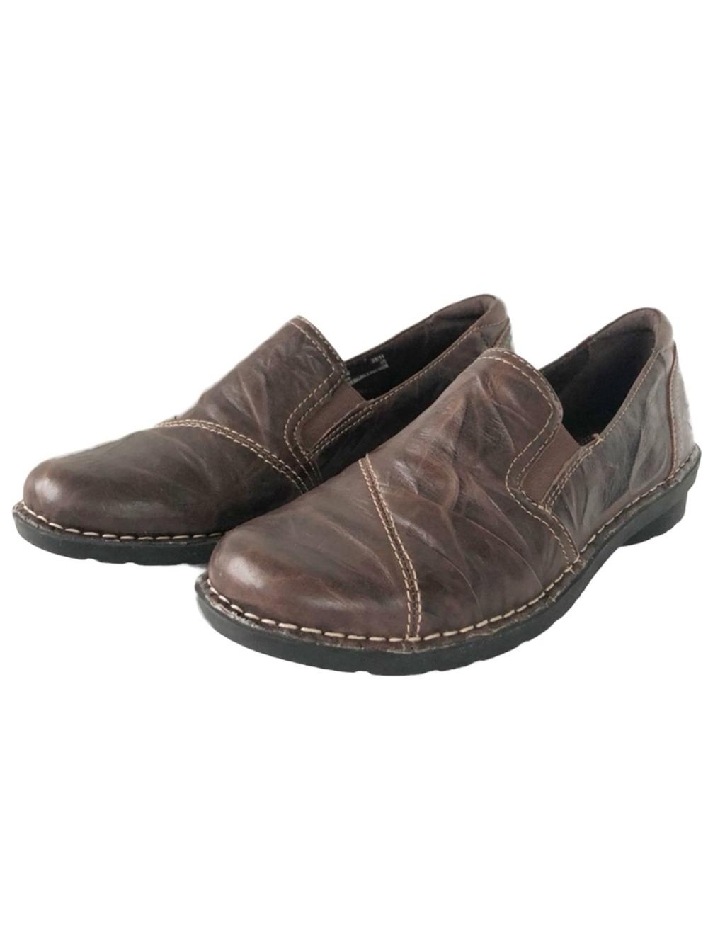 Clarks Bendables Style 39196 Leather Comfort Clog Slip-On Loafer Size 7.5 Wide